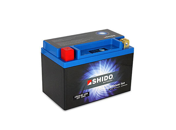 Shido LTX16-BS Lithium Batteri 12V, 6Ah, 72Wh, 150x87x164 